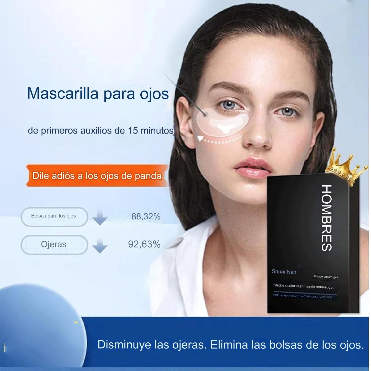 x10 Mascarillas Hidratante Anti Arrugas Para Eliminar Ojeras Limpieza facial Cuidado de la piel