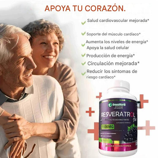 100% Certificado Resveratrol puro para energía y vitalidad 100% ORIGINAL ®