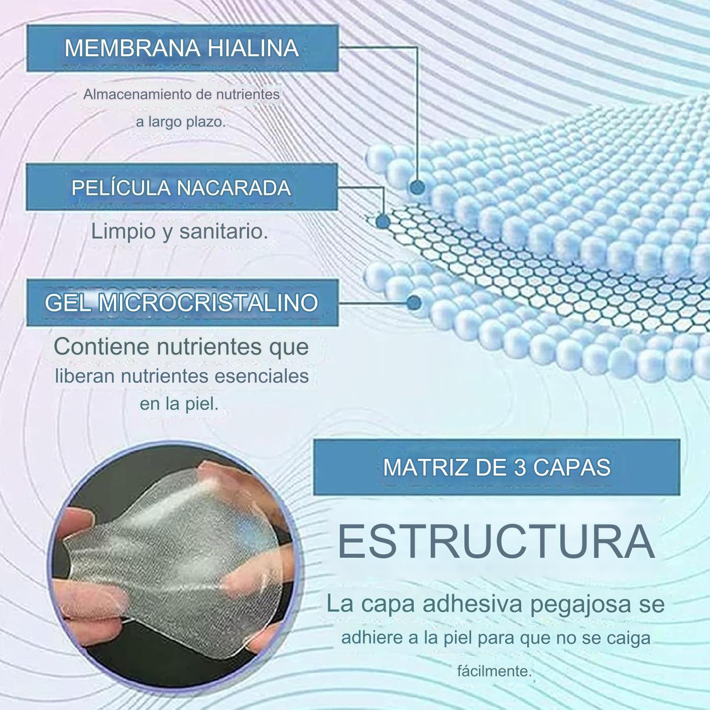 x10 Mascarillas Hidratante Ácido hialurónico  Limpieza facial Cuidado de la piel + Libro Gratis