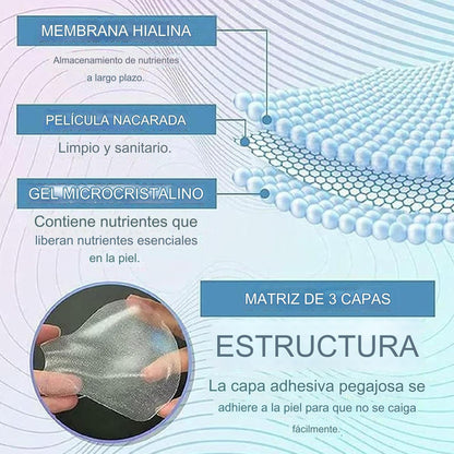 x10 Mascarillas Hidratante Ácido hialurónico  Limpieza facial Cuidado de la piel + Libro Gratis