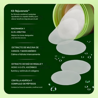 Jiyu Toner Pads X 100 – Toallitas coreanas despigmentantes, hidratantes y suavizantes